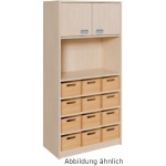 Schränke mit 12 Massivholzkästen mit SF 